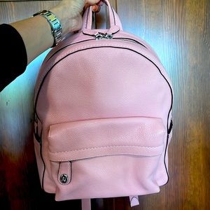 Coach pink leather backpack